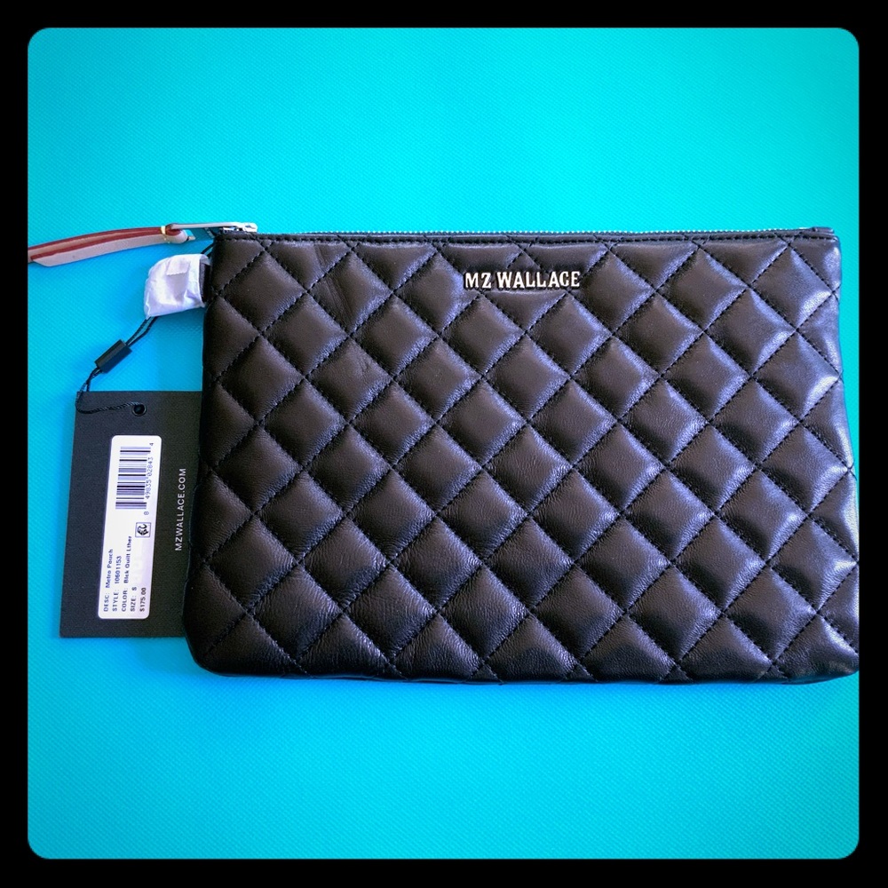 MZ Wallace Black Leather Small Metro Pouch